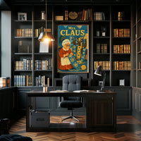 Mrs. Claus And Her Reindeer Poster