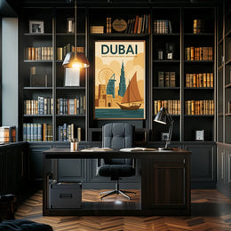 Dubai Poster Heritage Meets Innovation For Travel Lovers