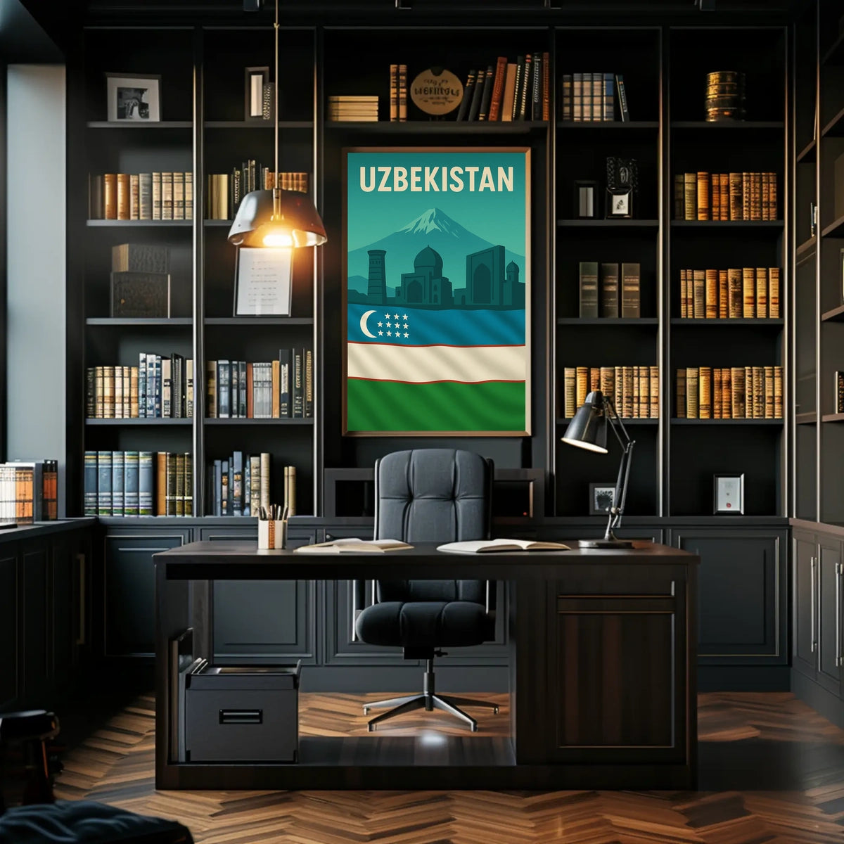 Uzbekistan Cultural Landmarks And Poster