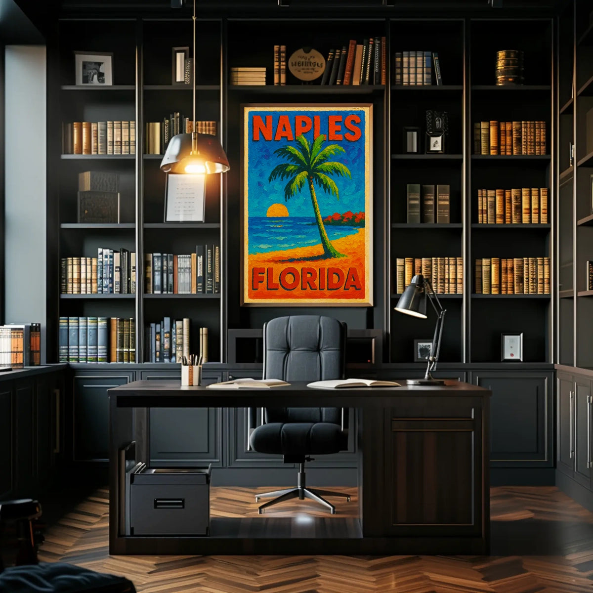 Naples Florida Tropical Paradise Poster Wall Art 18x24