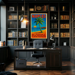 Naples Florida Tropical Paradise Poster Wall Art 18x24