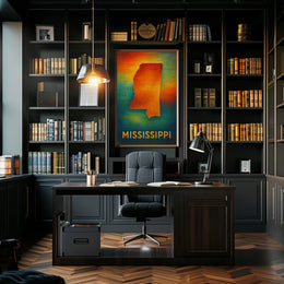Mississippi State Art Scenic Wanderlust Poster