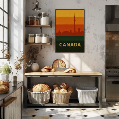 Toronto's Iconic Skyline Vintage Travel Poster