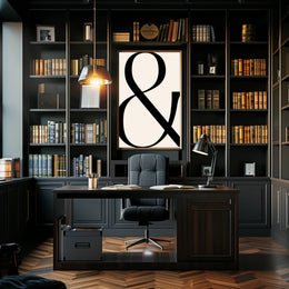 Stylized Ampersand Minimalist Artistic Poster PosterGoat