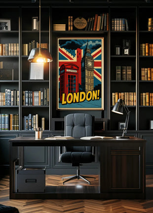 Lively London Landmarks: A Pop Culture Poster