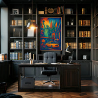 New York City Skyline Iconic Poster Modern Wall Art