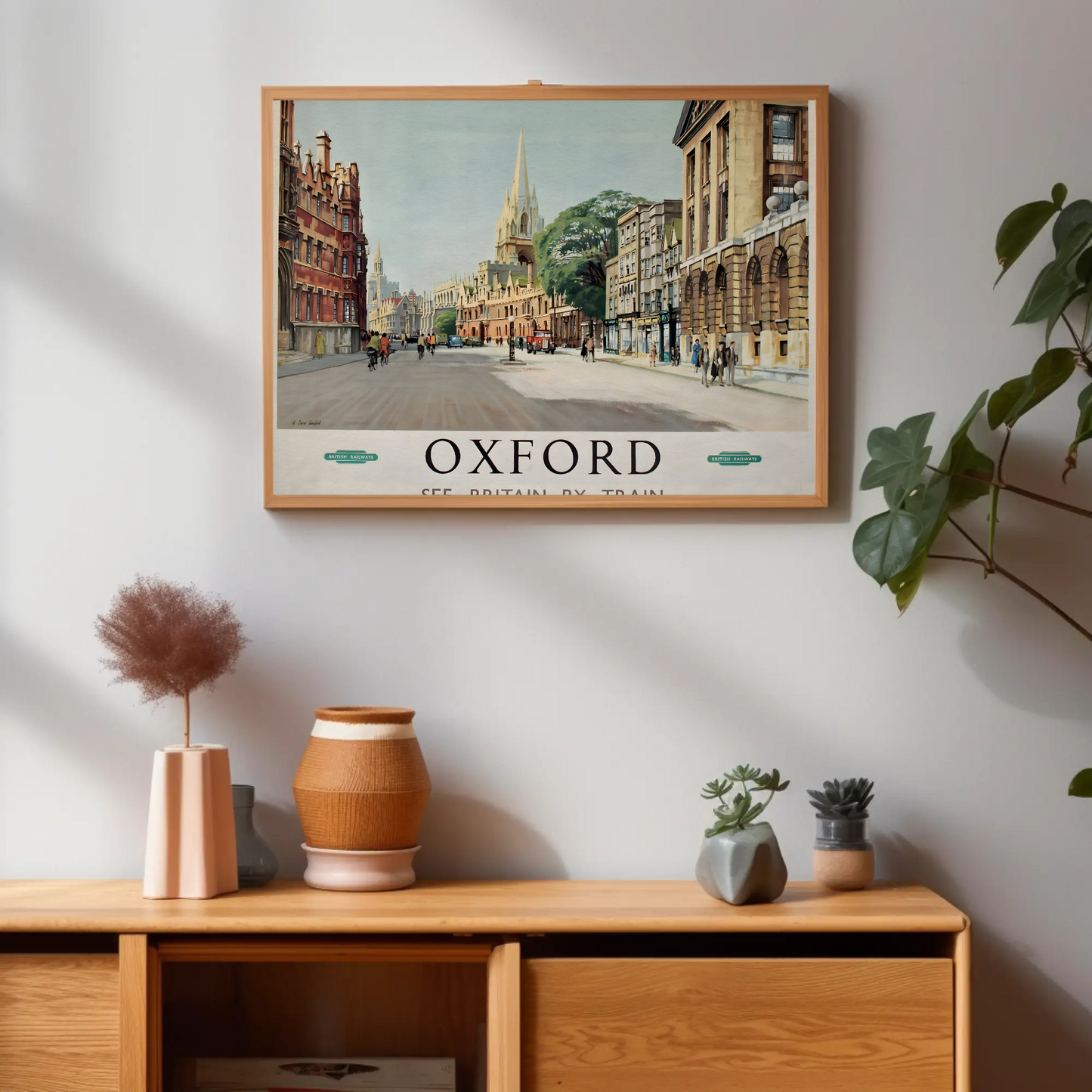 Oxford Travel by Train Poster
