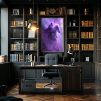 Dark Rider On Spectral Horse Fantasy or Mythology Poster PosterGoat