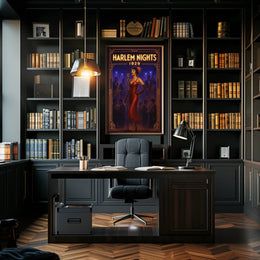 Harlem Nights Jazz Club Scene Music or Concert Poster
