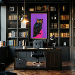 Vibrant Owl Portrait Poster