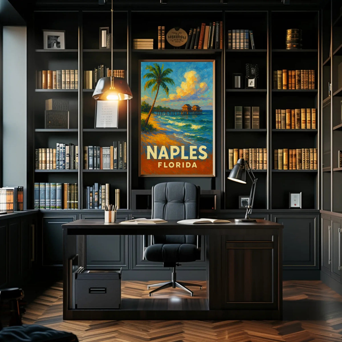 Naples Florida Poster Coastal Wall Art 18x24 Print Gallery