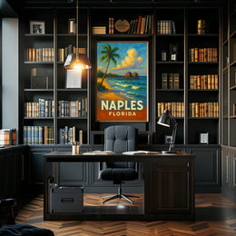 Naples Florida Poster Coastal Wall Art 18x24 Print Gallery