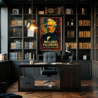 Millard Fillmore 13th President of the United States Glitch Hop Art Poster