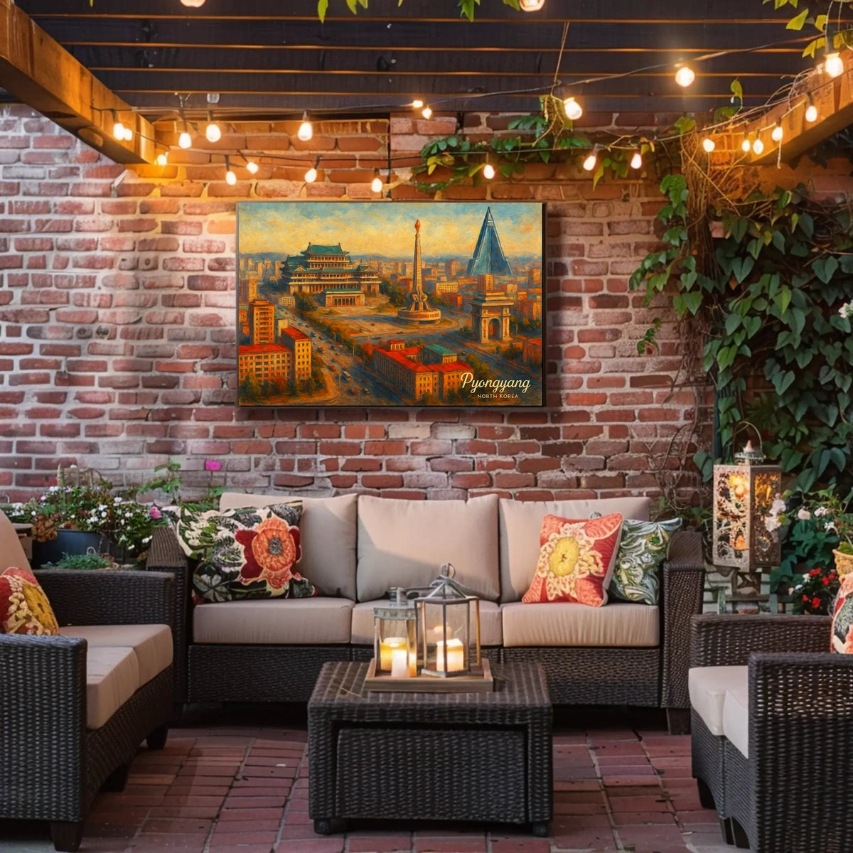 Pyongyang Cityscape Photography Realism Wanderlust Poster