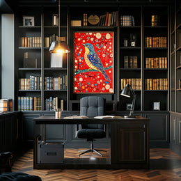 Vibrant Bird Poster Dotted Wonderland Art Print