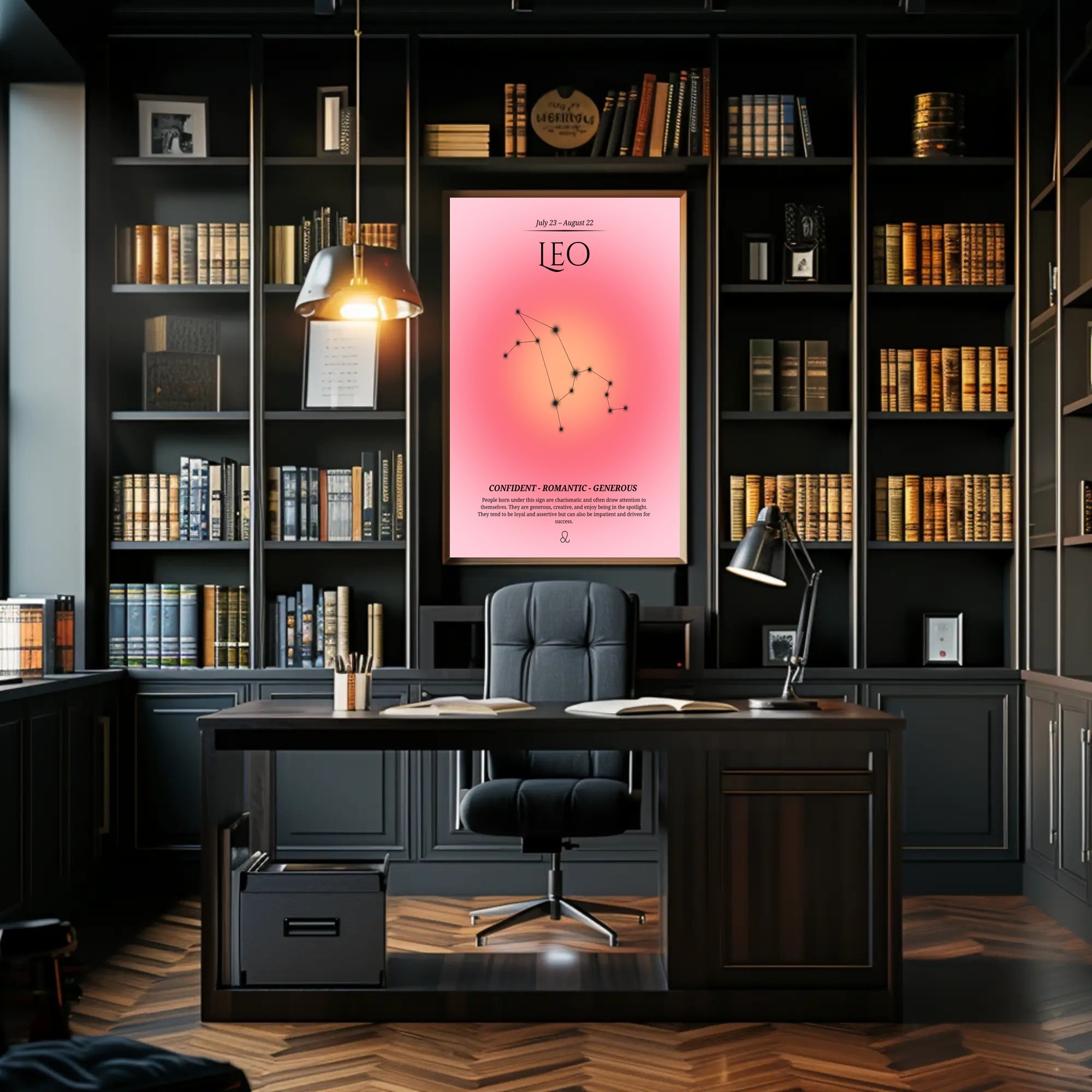 Leo Zodiac Sign Art: Inspiring Space or Astronomy Poster PosterGoat