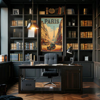 Vintage Paris Charm with Eiffel Tower Travel Poster