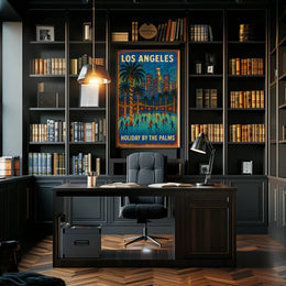 Los Angeles Holiday by the Palms Poster