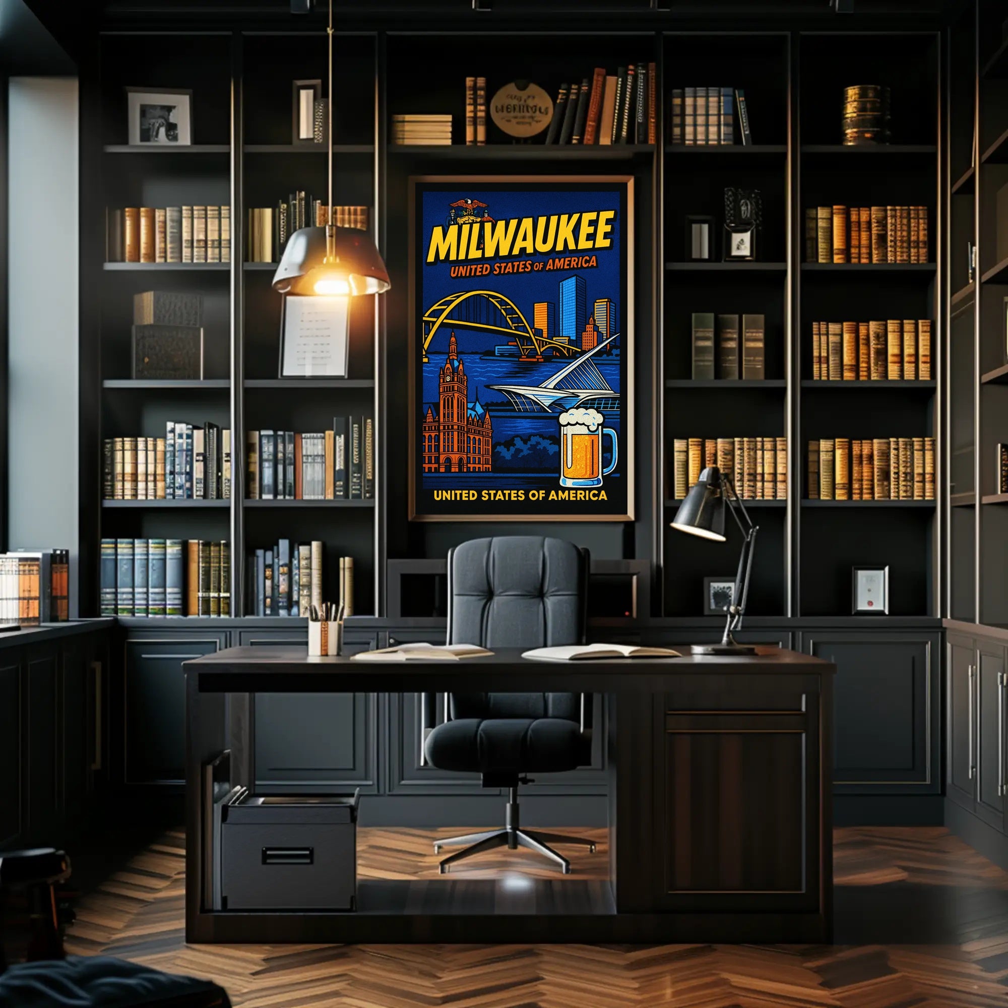 Milwaukee Landmarks Poster PosterGoat