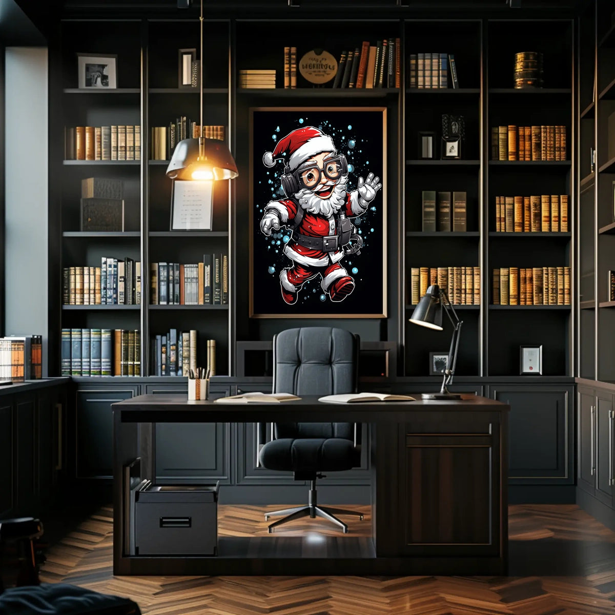 Tech-Savvy Santa Poster