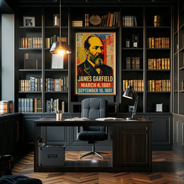 James A. Garfield 20th President of the United States Street Art Mashup Poster