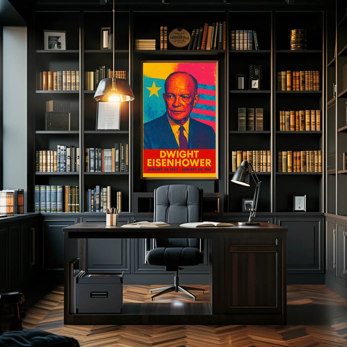 Dwight Eisenhower Travel Retro Pop Art Decor Poster