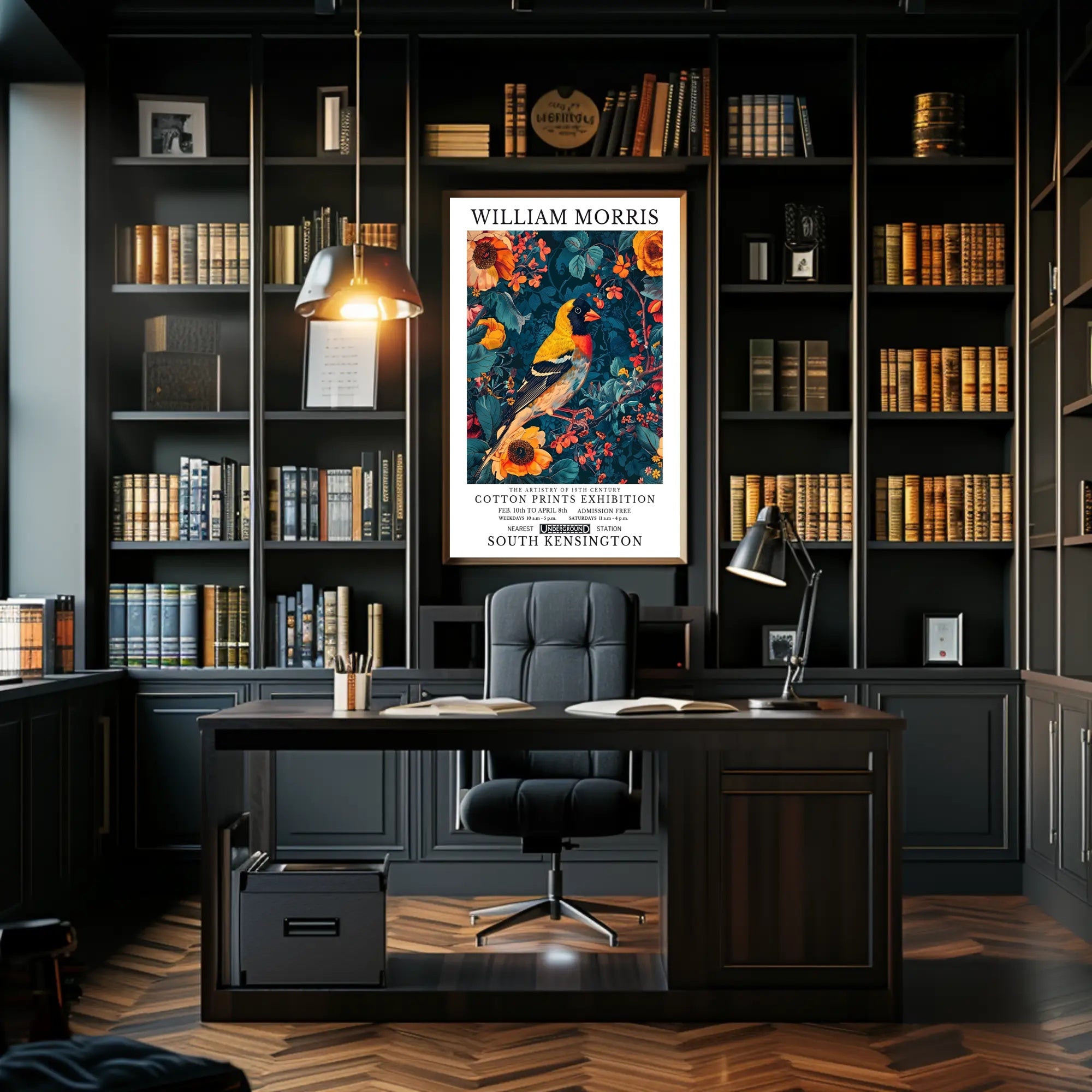 William Morris Nature-Inspired Decorative Art Exhibition Poster