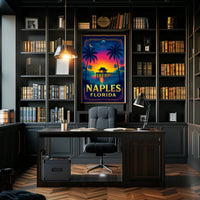 Naples, Florida Tropical Sunset Poster