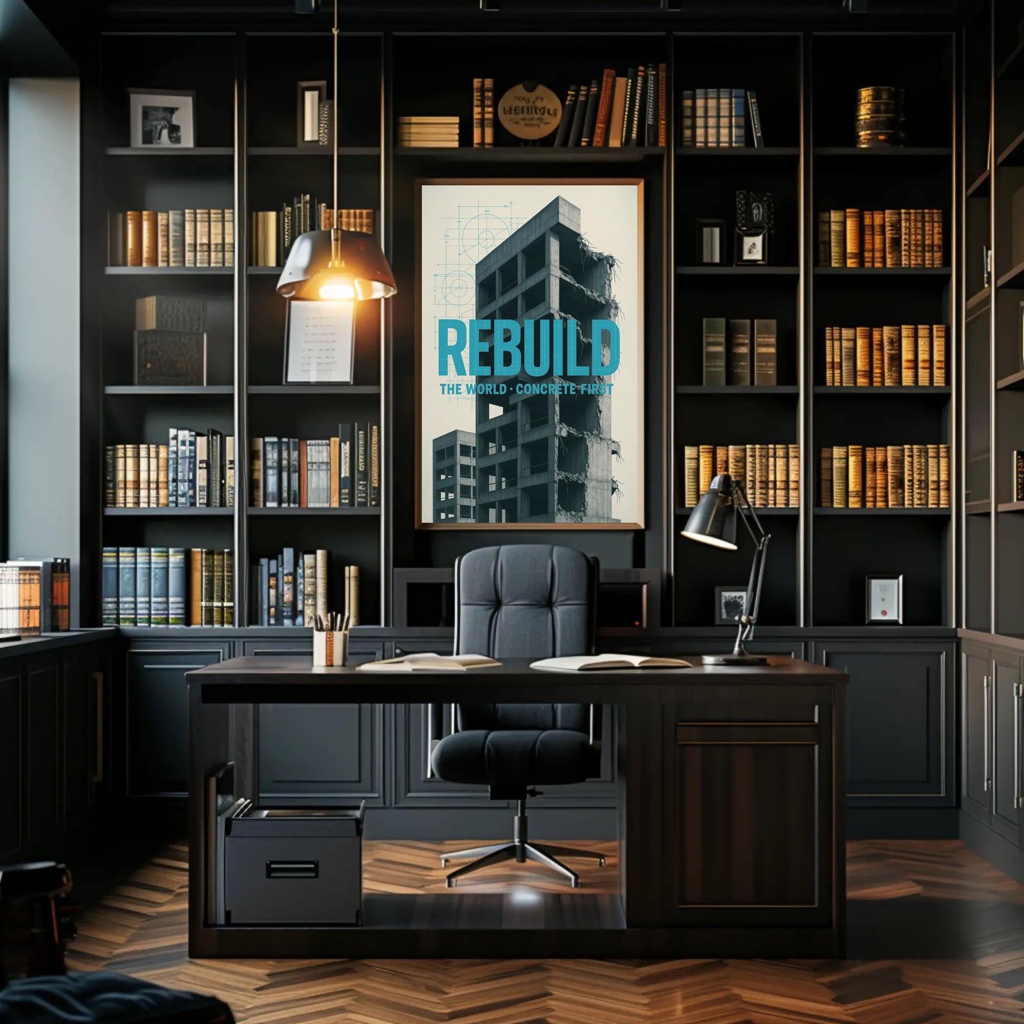REBUILD Concrete Vision Urban or Cityscape Poster