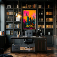Statue of Liberty Pop Art Urban Cityscape Poster