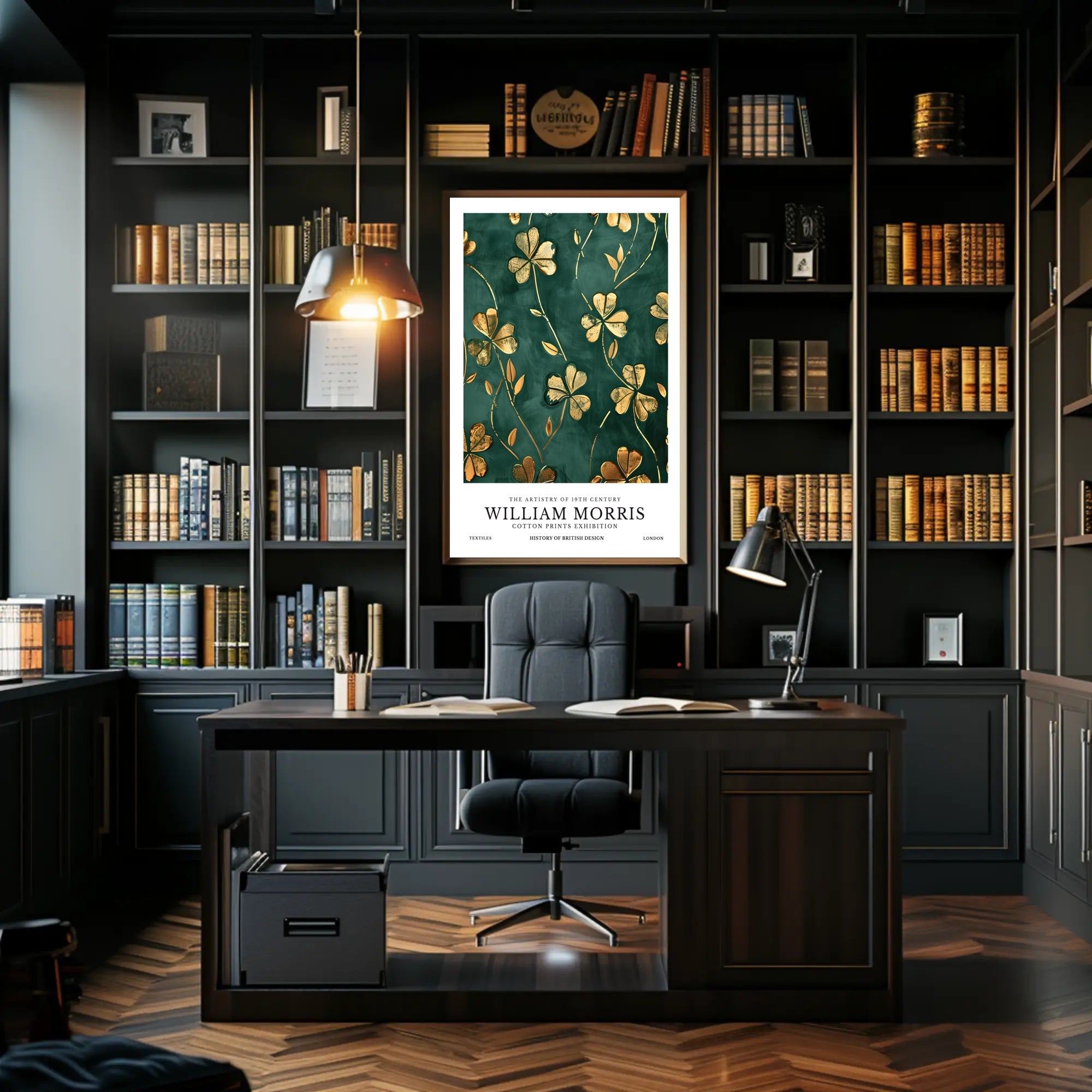 William Morris Cotton Prints Exhibition Poster