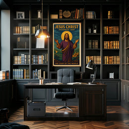 Jesus Christ Vintage Illustration: Motivational or Quote Poster