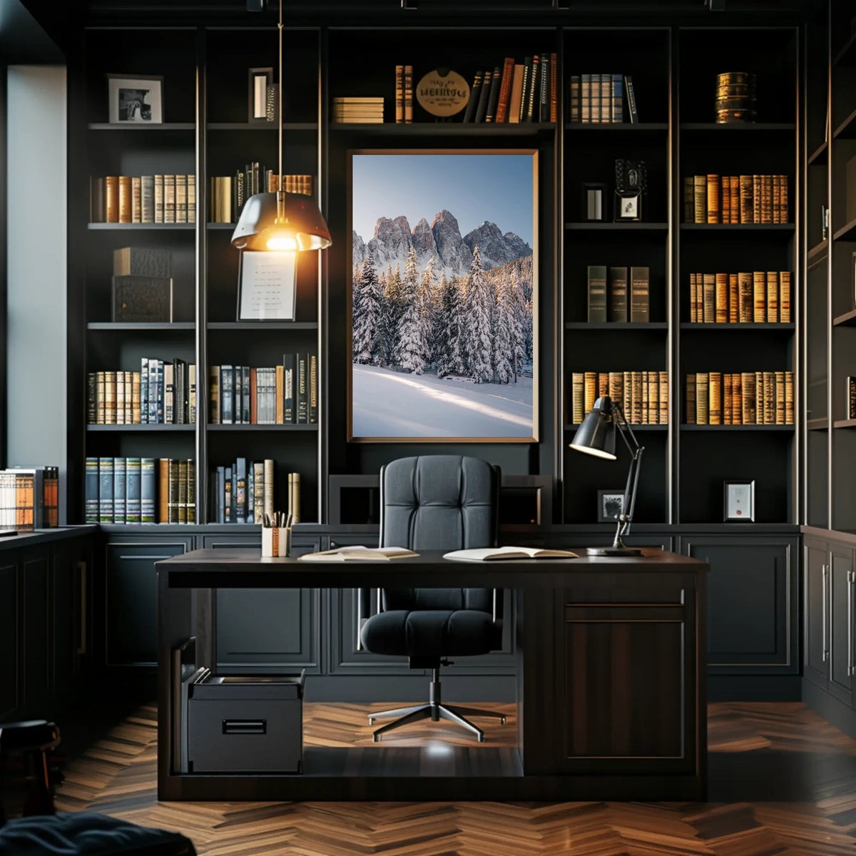 Breathtaking Winter Scene in a National Park Poster