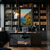 Amalfi Coast Tranquility: Classic Travel Poster Art