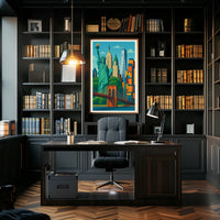 Iconic New York City Poster Vibrant Skyline Urban Decor