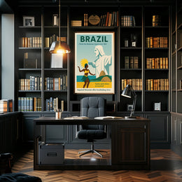 Discover Brazil Vintage Travel Poster Wall Art PosterGoat