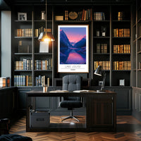 Lake Louise Tranquil Reflection Scenic National Park Poster