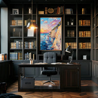 pixelmotion copyai 35099 Thick oil impasto painting of a coastal cl eae5208126d 4029 9828 f8e65374a5f0 Poster
