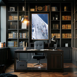 Skiers On A Snowy Slope Poster