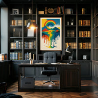 Vibrant Landscape Abstraction Abstract Poster