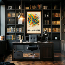 Vibrant Massachusetts Poster