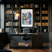 Lofoten Islands Watercolor Travel Poster PosterGoat
