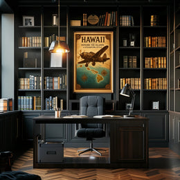 Explore Hawaii in Steampunk Style Poster