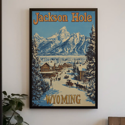 Jackson Hole Wyoming Vintage Poster - Wild West