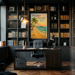 Paradise Coast Splendor Vintage Beach Poster Art