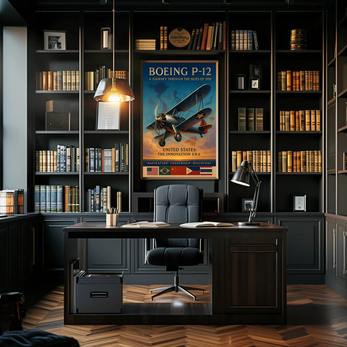 Boeing P-12 Vintage Aviation Poster: 1930s Adventure