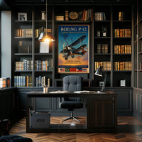 Boeing P-12 Vintage Aviation Poster: 1930s Adventure