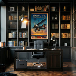 Boeing P-12 Vintage Aviation Poster: 1930s Adventure