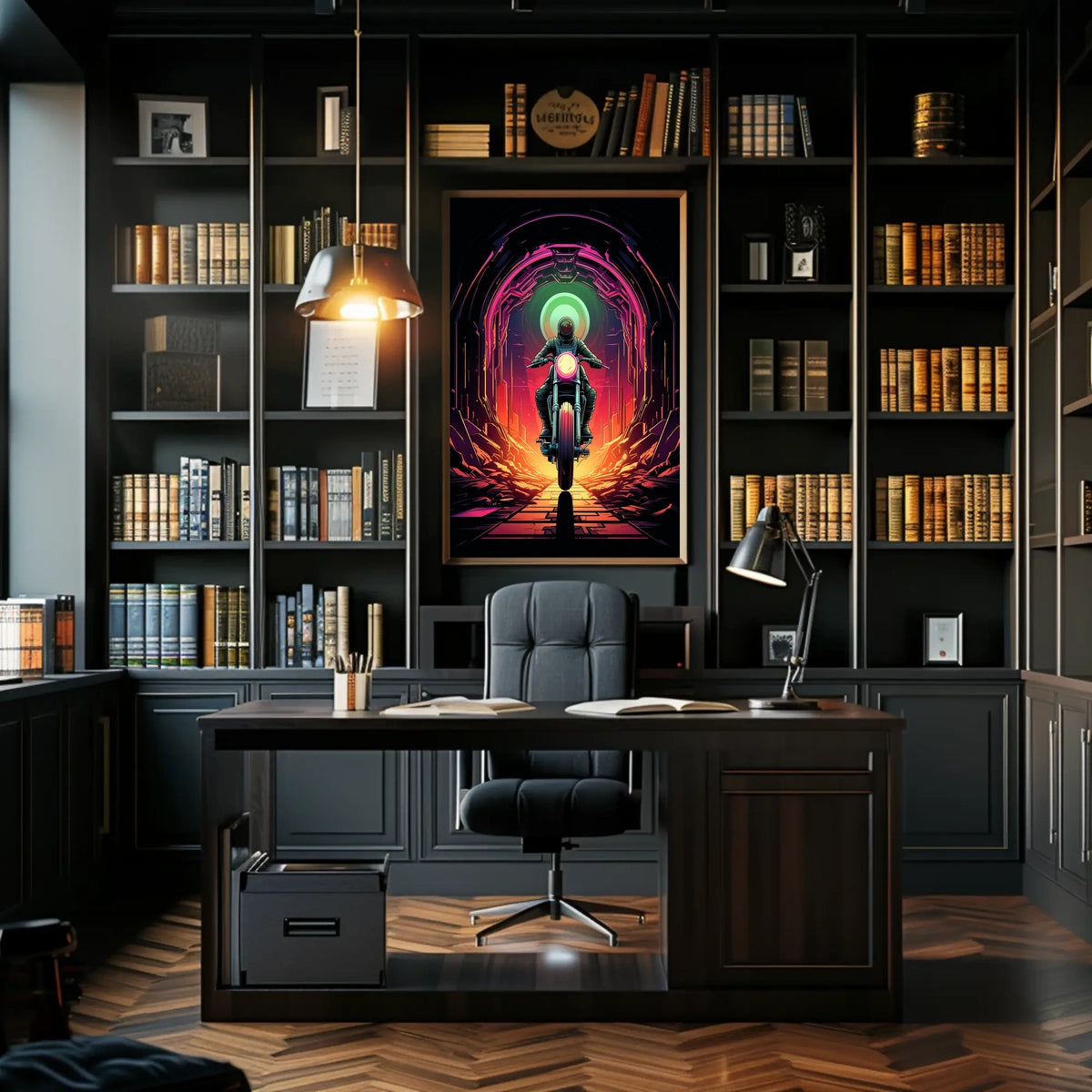 Journey Through the Neon Tunnel Poster