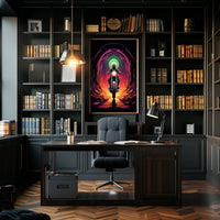 Journey Through the Neon Tunnel Poster